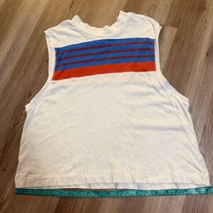 We the free we need you in a blue muscle tank